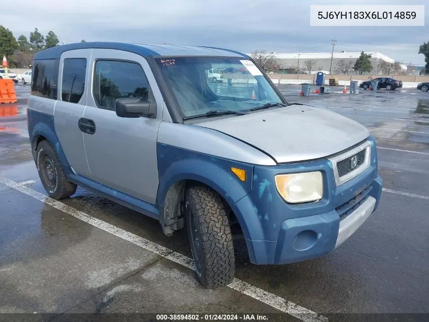 2006 Honda Element Lx VIN: 5J6YH183X6L014859 Lot: 38594502