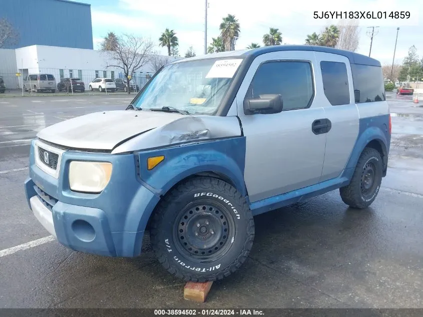 2006 Honda Element Lx VIN: 5J6YH183X6L014859 Lot: 38594502