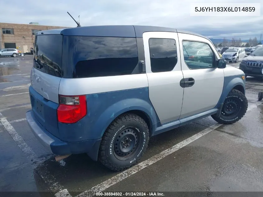 2006 Honda Element Lx VIN: 5J6YH183X6L014859 Lot: 38594502