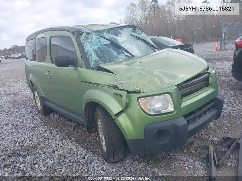 2006 Honda Element Ex-P VIN: 5J6YH18786L015821 Lot: 38819952