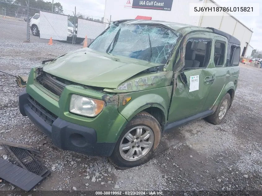 2006 Honda Element Ex-P VIN: 5J6YH18786L015821 Lot: 38819952