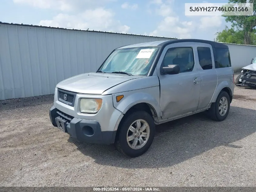 2006 Honda Element Ex-P VIN: 5J6YH27746L001566 Lot: 39235254