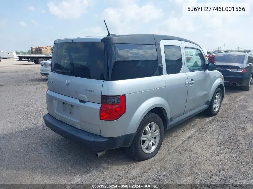 2006 Honda Element Ex-P VIN: 5J6YH27746L001566 Lot: 39235254