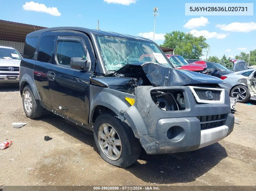 2006 Honda Element Ex VIN: 5J6YH28636L020731 Lot: 39828599