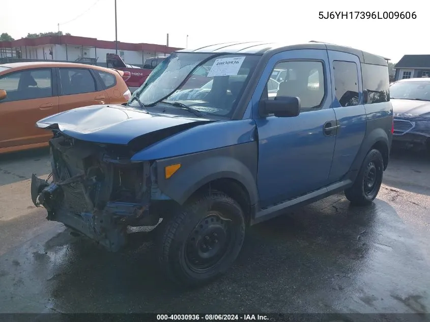 2006 Honda Element Lx VIN: 5J6YH17396L009606 Lot: 40030936