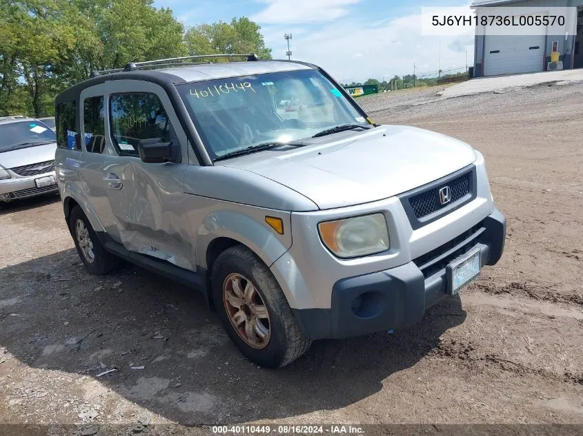 2006 Honda Element Ex-P VIN: 5J6YH18736L005570 Lot: 40110449