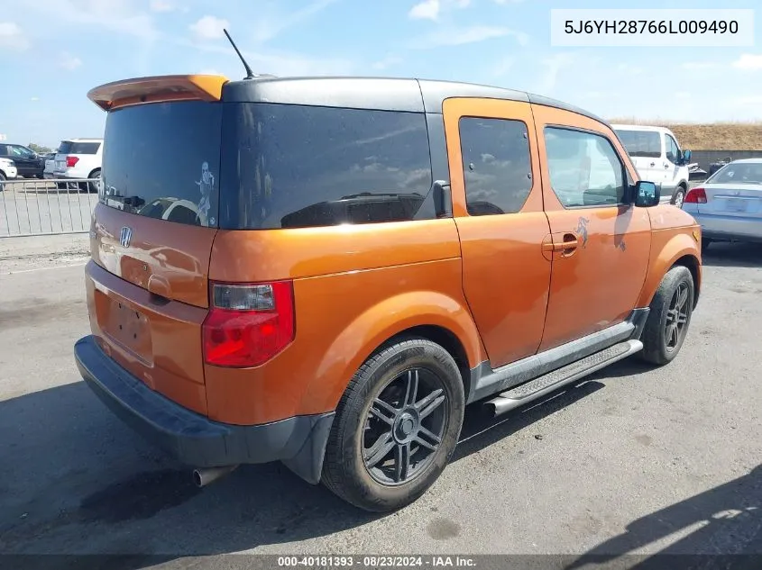 2006 Honda Element Ex-P VIN: 5J6YH28766L009490 Lot: 40181393