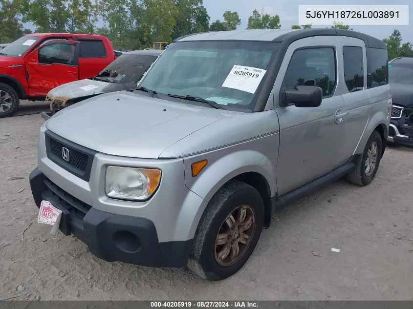 5J6YH18726L003891 2006 Honda Element Ex-P