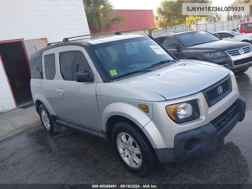 2006 Honda Element Ex-P VIN: 5J6YH18736L005939 Lot: 40269491