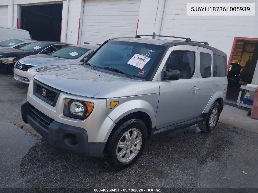 2006 Honda Element Ex-P VIN: 5J6YH18736L005939 Lot: 40269491