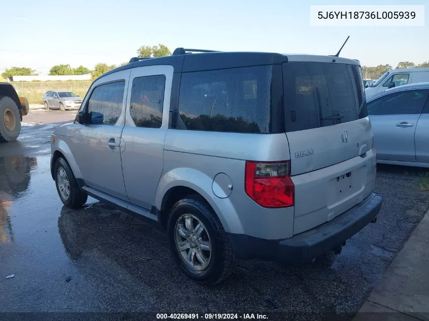 2006 Honda Element Ex-P VIN: 5J6YH18736L005939 Lot: 40269491