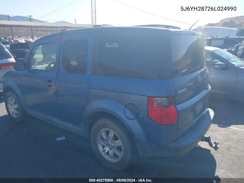 5J6YH28726L024990 2006 Honda Element Ex-P