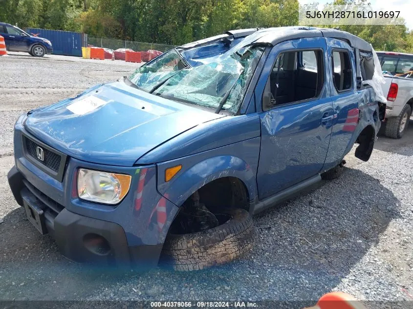 2006 Honda Element Ex-P VIN: 5J6YH28716L019697 Lot: 40379056