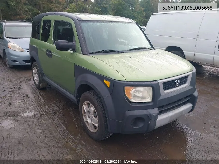 2006 Honda Element Lx VIN: 5J6YH183X6L005658 Lot: 40402519