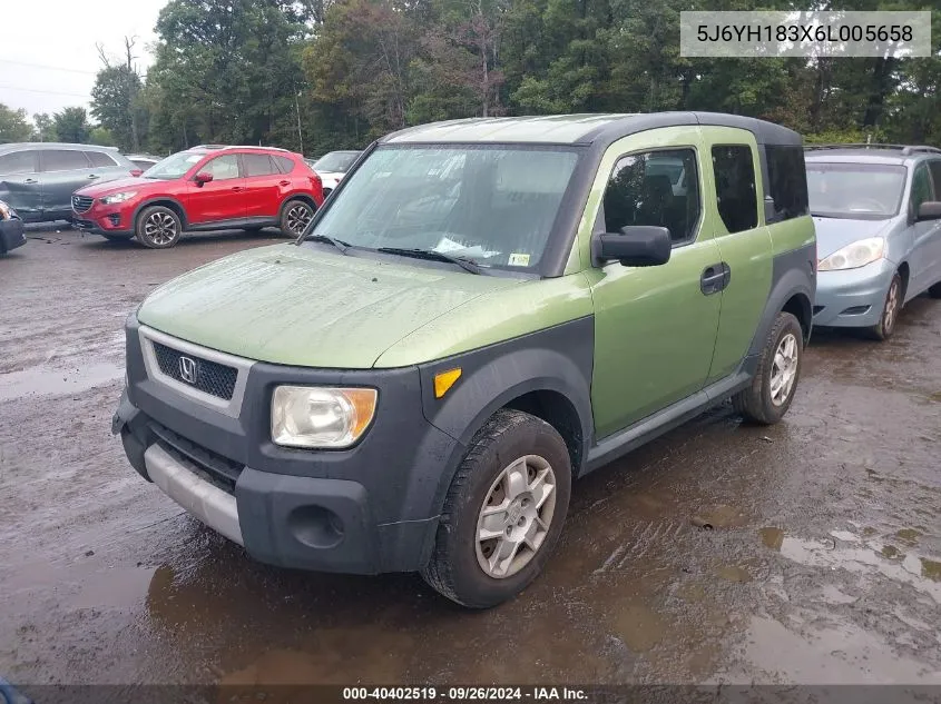 2006 Honda Element Lx VIN: 5J6YH183X6L005658 Lot: 40402519