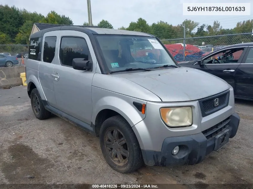 2006 Honda Element Ex-P VIN: 5J6YH18736L001633 Lot: 40418226