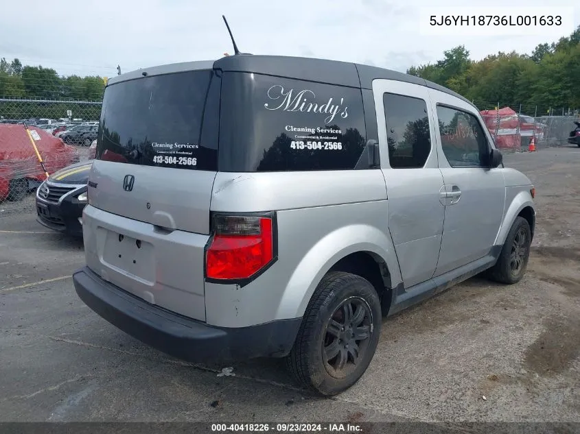 2006 Honda Element Ex-P VIN: 5J6YH18736L001633 Lot: 40418226