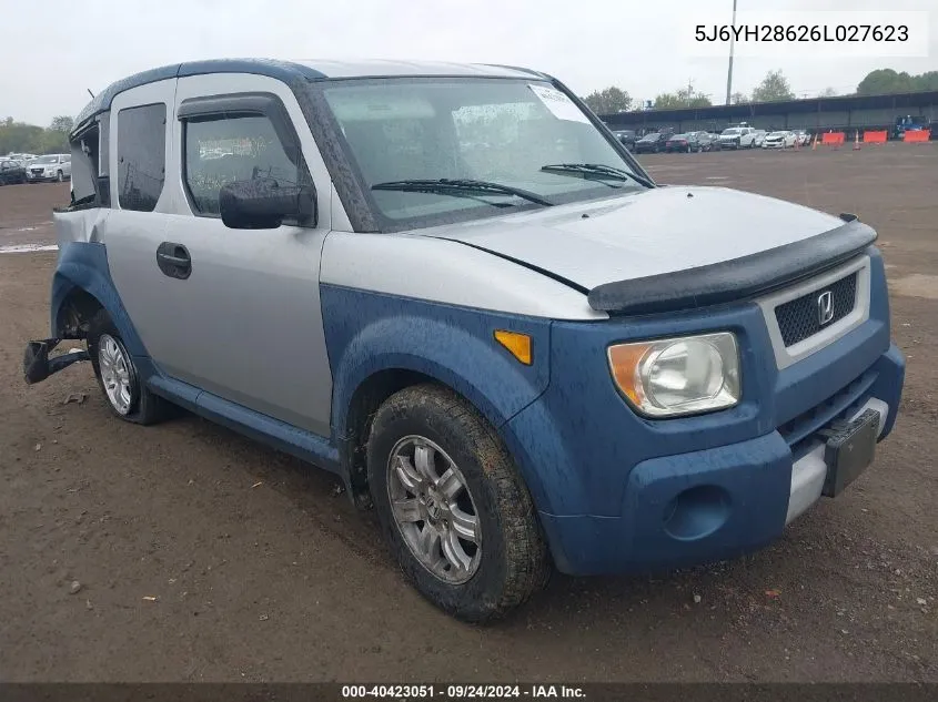 2006 Honda Element Ex VIN: 5J6YH28626L027623 Lot: 40423051