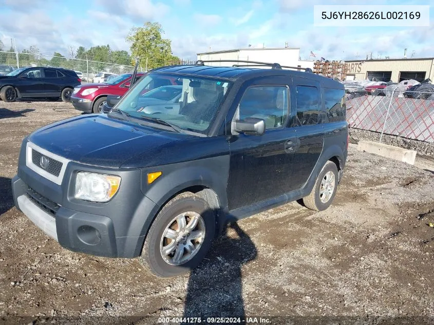 2006 Honda Element Ex VIN: 5J6YH28626L002169 Lot: 40441275