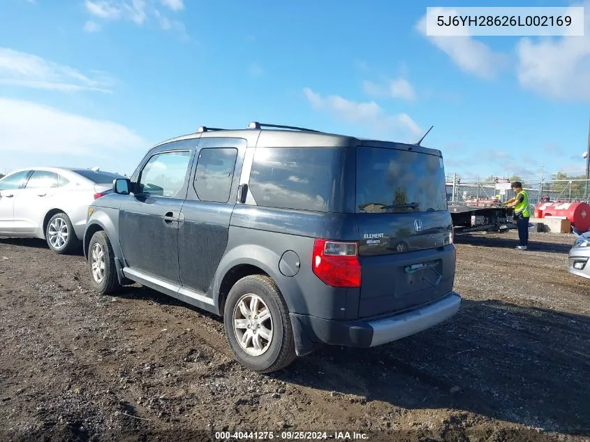 2006 Honda Element Ex VIN: 5J6YH28626L002169 Lot: 40441275