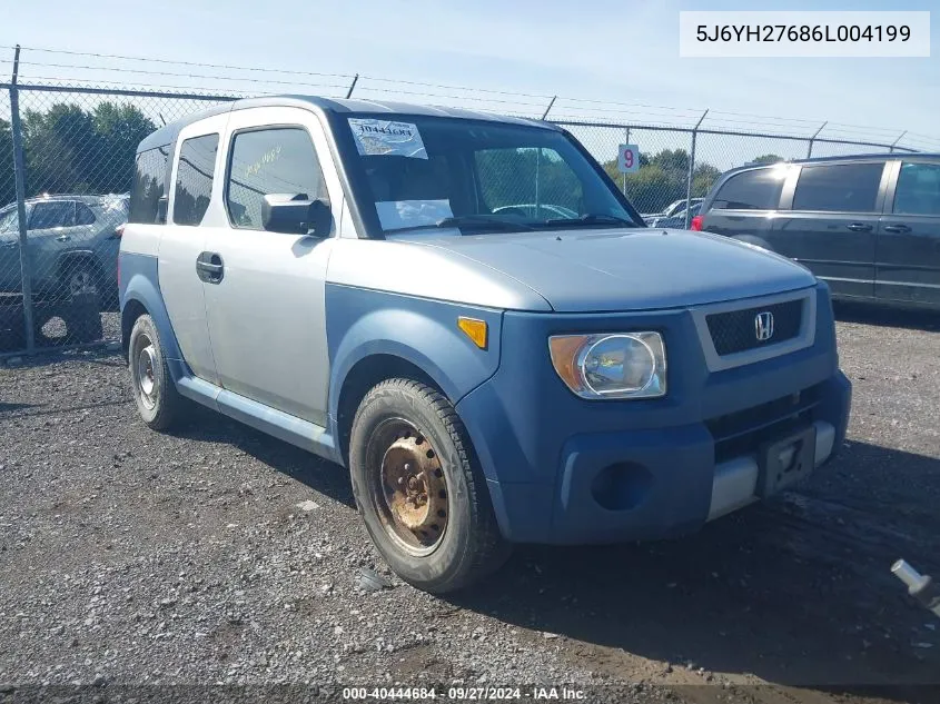 2006 Honda Element Ex VIN: 5J6YH27686L004199 Lot: 40444684