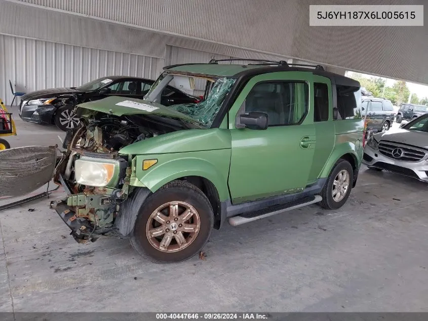 2006 Honda Element Ex VIN: 5J6YH187X6L005615 Lot: 40447646