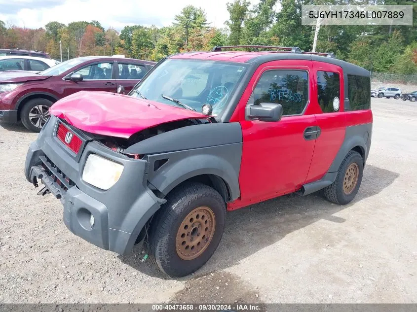 2006 Honda Element Lx VIN: 5J6YH17346L007889 Lot: 40473658