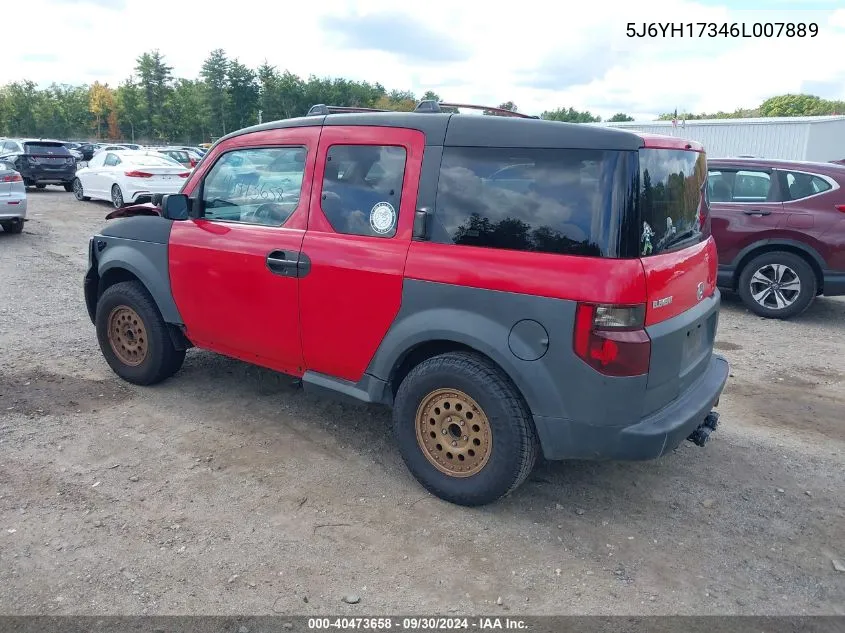 2006 Honda Element Lx VIN: 5J6YH17346L007889 Lot: 40473658