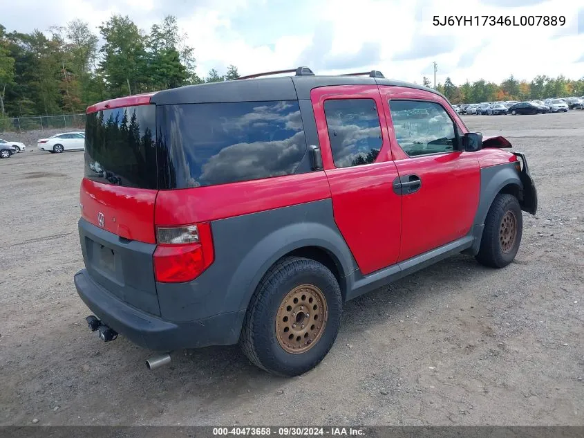 2006 Honda Element Lx VIN: 5J6YH17346L007889 Lot: 40473658