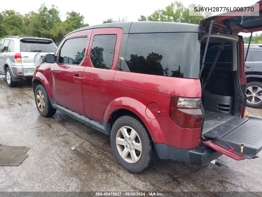 2006 Honda Element Ex-P VIN: 5J6YH28776L008770 Lot: 40475927