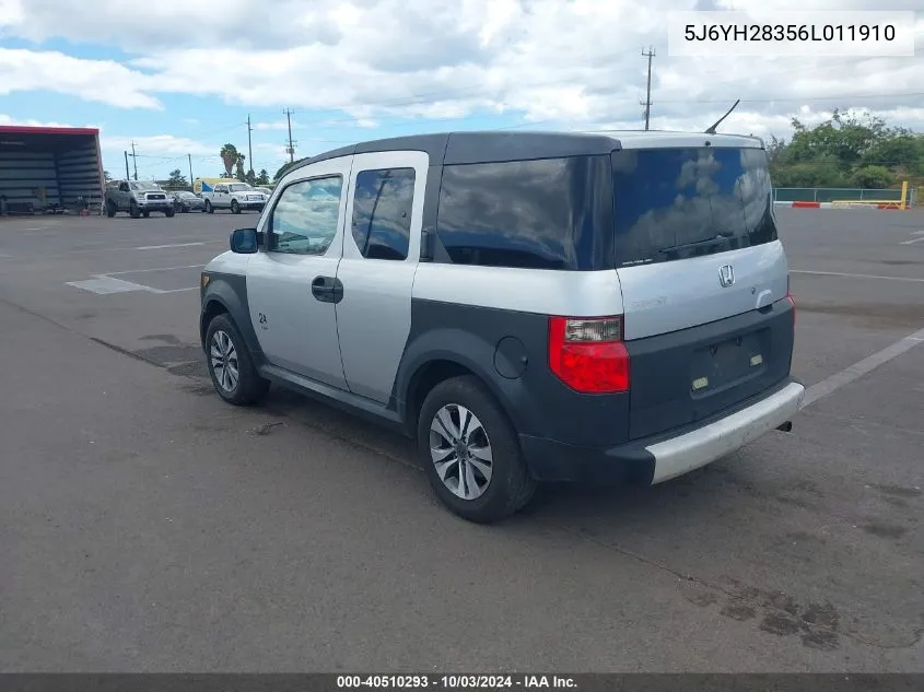 2006 Honda Element Lx VIN: 5J6YH28356L011910 Lot: 40510293