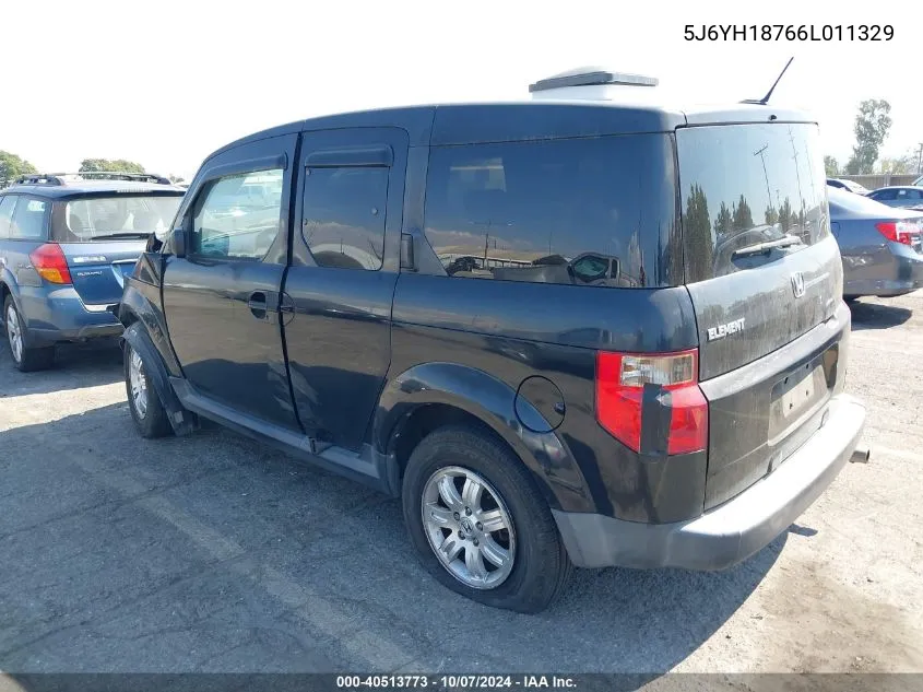 2006 Honda Element Ex-P VIN: 5J6YH18766L011329 Lot: 40513773