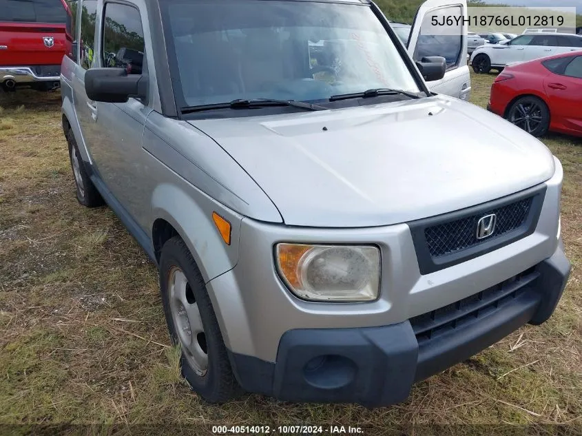 2006 Honda Element Ex-P VIN: 5J6YH18766L012819 Lot: 40514012