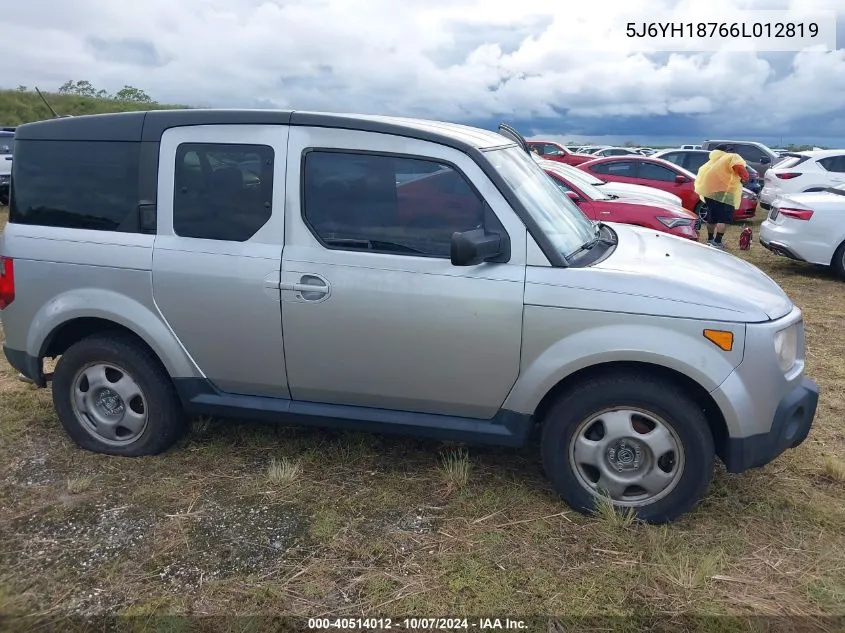 2006 Honda Element Ex-P VIN: 5J6YH18766L012819 Lot: 40514012