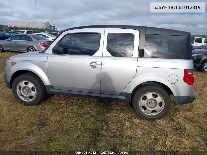 2006 Honda Element Ex-P VIN: 5J6YH18766L012819 Lot: 40514012