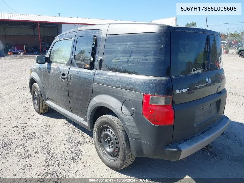 2006 Honda Element Lx VIN: 5J6YH17356L006606 Lot: 40516741