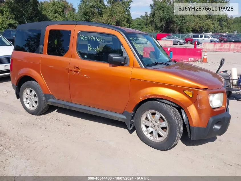 2006 Honda Element Ex-P VIN: 5J6YH28756L019928 Lot: 40544480