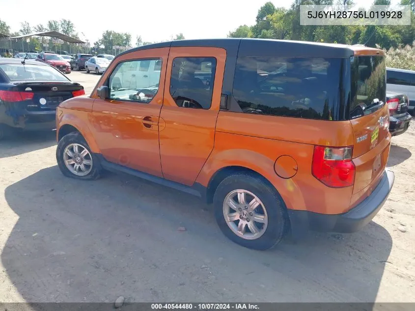 2006 Honda Element Ex-P VIN: 5J6YH28756L019928 Lot: 40544480