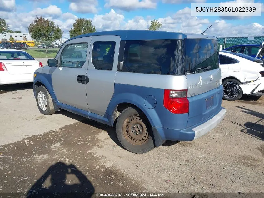 2006 Honda Element Lx VIN: 5J6YH28356L022339 Lot: 40553793