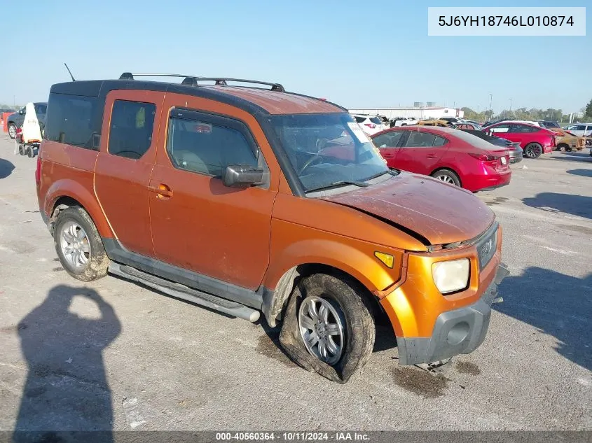 2006 Honda Element Ex VIN: 5J6YH18746L010874 Lot: 40560364