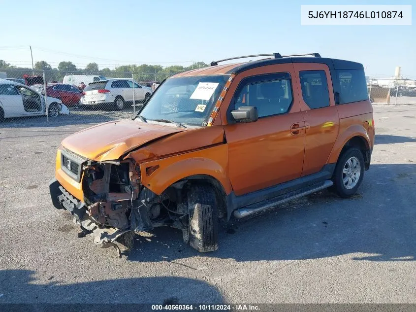 2006 Honda Element Ex VIN: 5J6YH18746L010874 Lot: 40560364