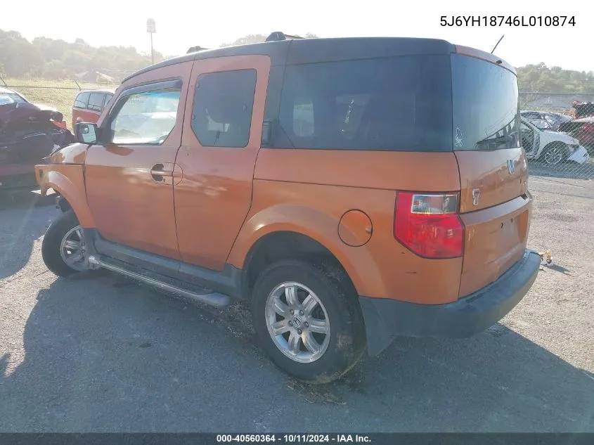 2006 Honda Element Ex VIN: 5J6YH18746L010874 Lot: 40560364