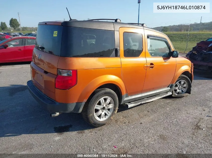 2006 Honda Element Ex VIN: 5J6YH18746L010874 Lot: 40560364