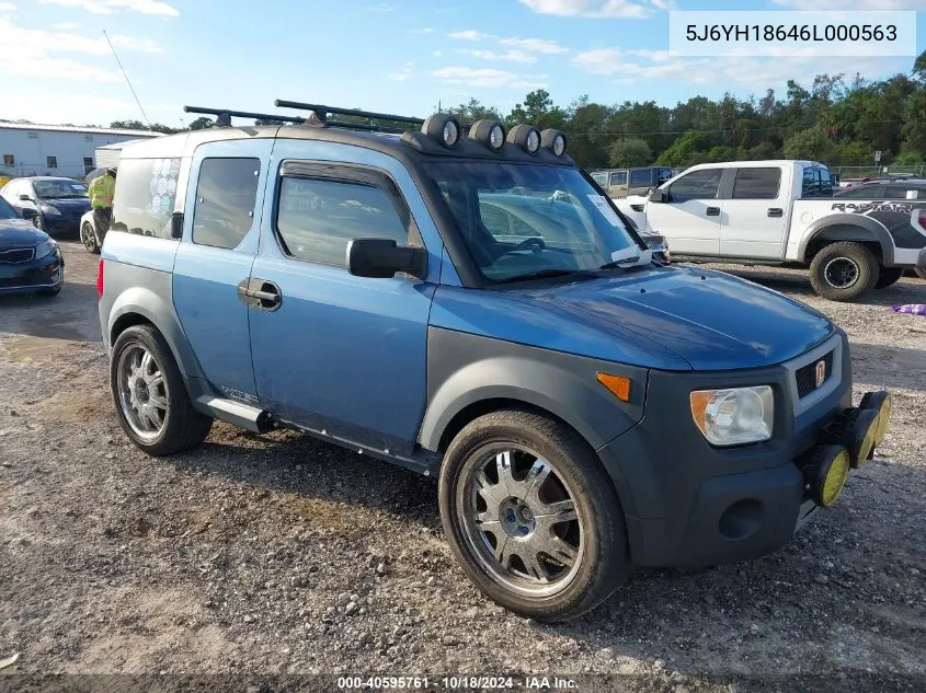 2006 Honda Element Ex VIN: 5J6YH18646L000563 Lot: 40595761