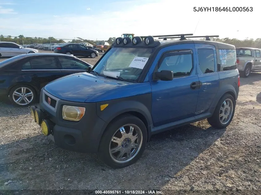 2006 Honda Element Ex VIN: 5J6YH18646L000563 Lot: 40595761