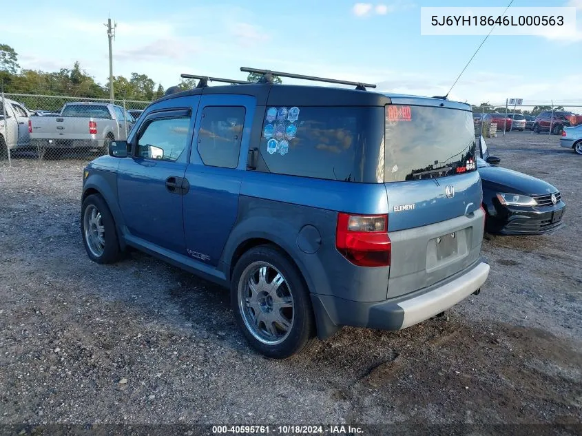 2006 Honda Element Ex VIN: 5J6YH18646L000563 Lot: 40595761