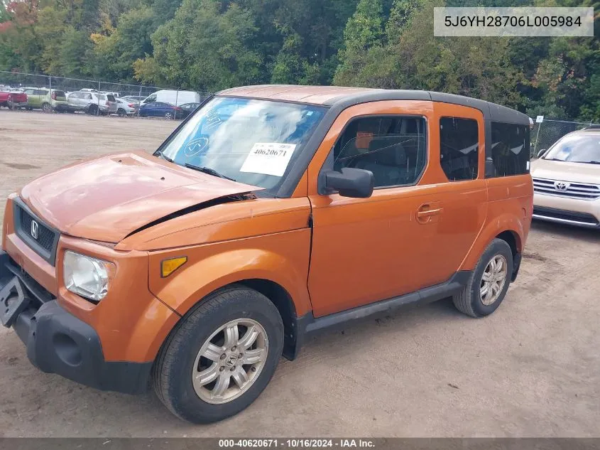 2006 Honda Element Ex-P VIN: 5J6YH28706L005984 Lot: 40620671