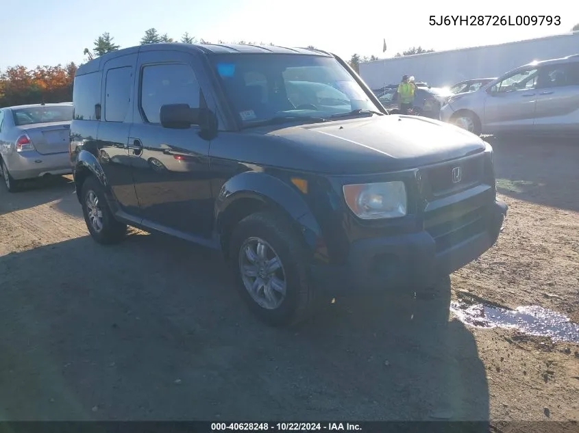 2006 Honda Element Ex-P VIN: 5J6YH28726L009793 Lot: 40628248