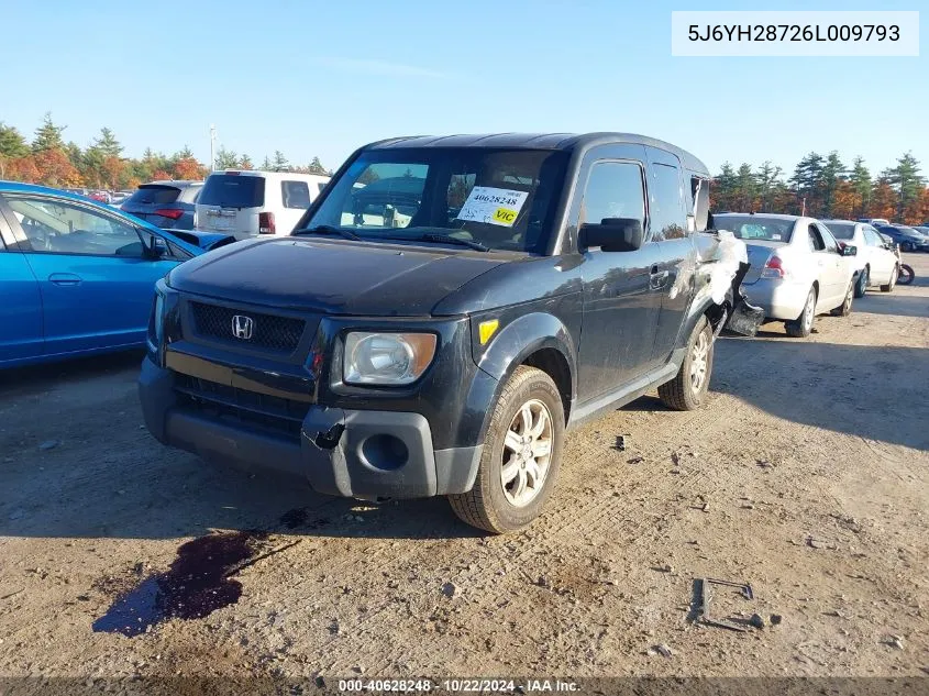 2006 Honda Element Ex-P VIN: 5J6YH28726L009793 Lot: 40628248