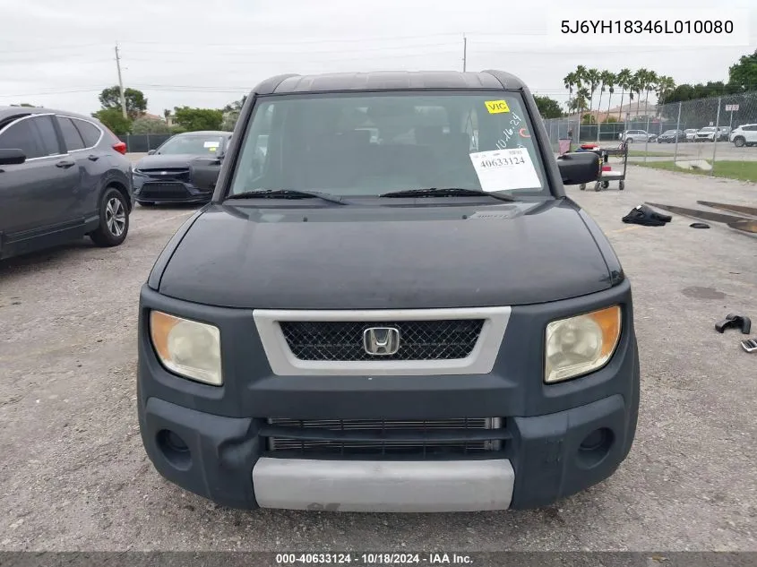 2006 Honda Element Lx VIN: 5J6YH18346L010080 Lot: 40633124